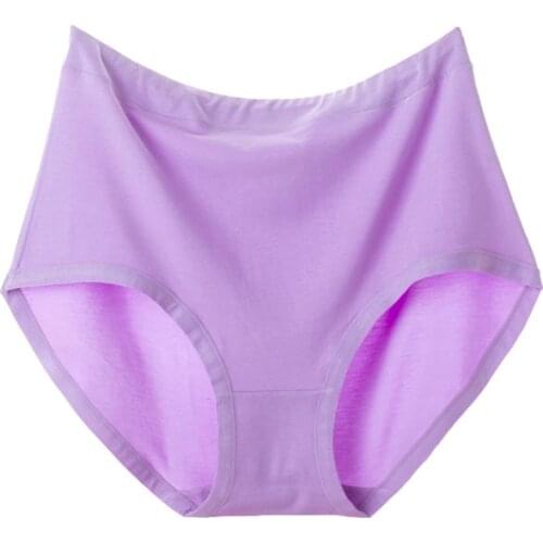 KL81 Top Quality Women Underwear High Waist Panties Solid Breathable Cotton Lingerie Briefs Plus Size 6XL