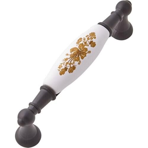 2PCS Free Shipping Modern Kitchen TV Cabinet door Black Slid Handle Furniture Drawer Dresser bookcase Pull Cupboard Knob 96128mm