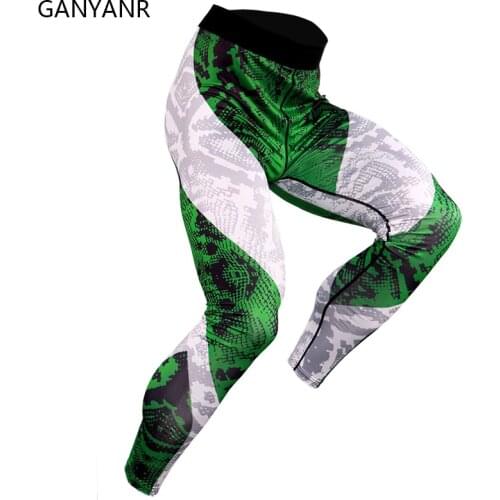GANYANR Compression Pants Running Tights Men Leggings Sportswear Gym Fitness Sport Sexy Basketball Yoga Workout Track Training