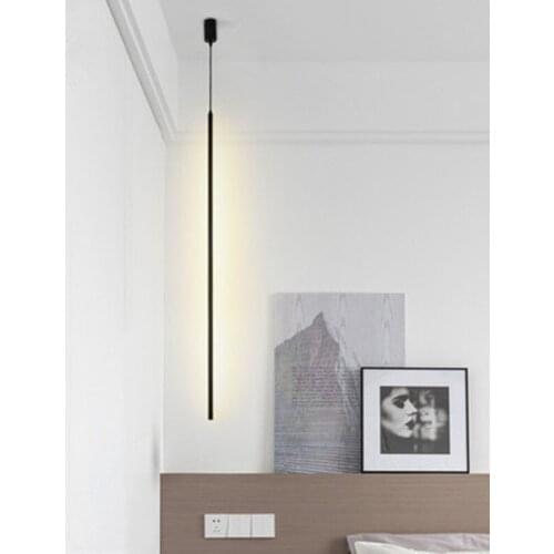 Replica Italy Minimalist Slim Light Living Room Sofa Corner Bedroom Bedside Net Red Cylindrical Line Chandelier