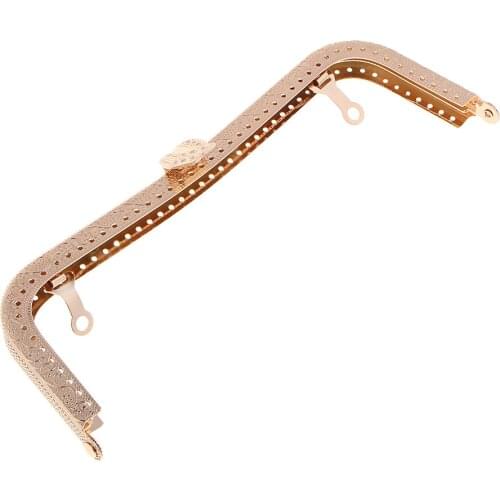 Square Metal Purse Frame 20cm with Lock Arch Frame For Wallet Coin Bag Making