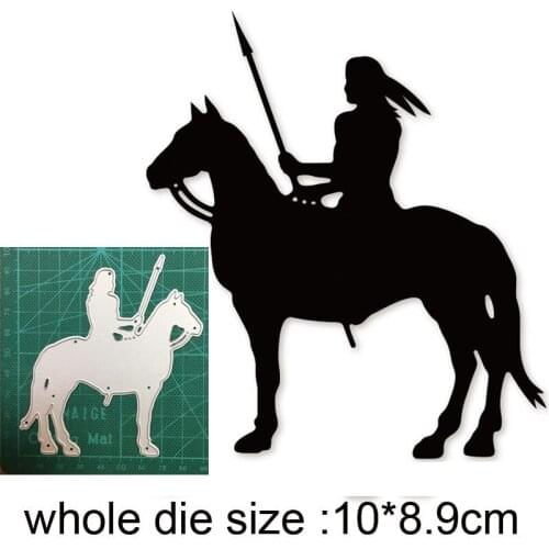 Metal cutting dies cut die mold Soldier Riding Horse dies Decoration Scrapbook paper craft knife mould blade punch stencils dies