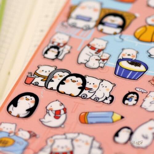 Lovely Panda dog Penguin polar Bear Phone Keyboard Decoration PVC sticker