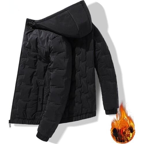 New 2021 Men Jacket Winter Casual Fashion High Quality Parkas Cotton Padded Coat Lightweight Mens Hooded Men Jackets Y104