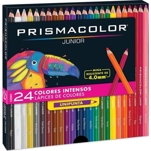 Prismacolor Colored Pencils Set, Pack of 24, Junior 4.0mm,Large selection of colors to inspire young creators,Great for students