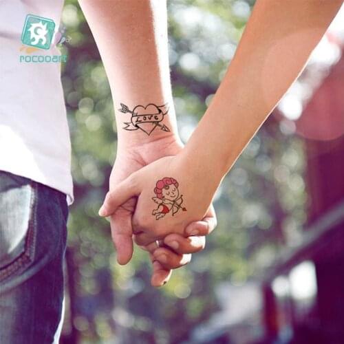 Valentines Day Tattoo Sticker Couple Fashion Temporary tattoos For Men Womens Love Design Dating Party Waterproof Fake Taty