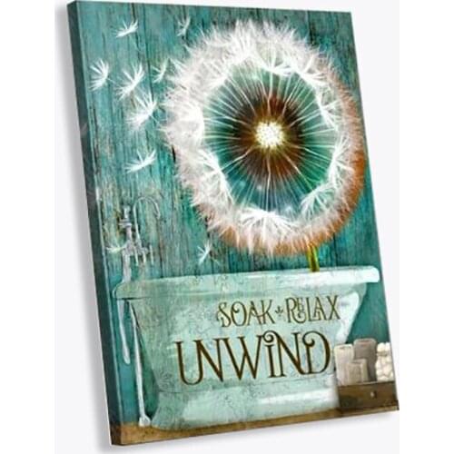 Turquoise Dandelion Nature Landscape Canvas Wall Art Room Poster Print Plant Wall Art Painting Nordic Picture For Bathroom Home