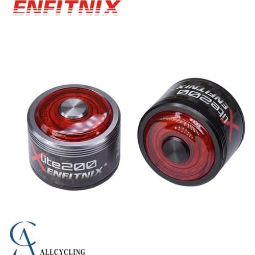 Enfitnix New Xlite200 Smart Tail Light Automatic Brake Rear Light Carbon Fiber Lightweight Ultra Bright Led Warning Night Light