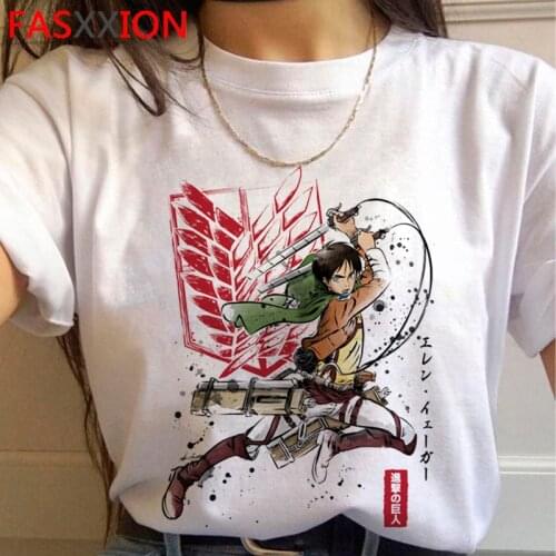 Attack on Titan Shingeki No Kyojin men ulzzang casual harajuku kawaii plus size streetwear tshirt t shirt