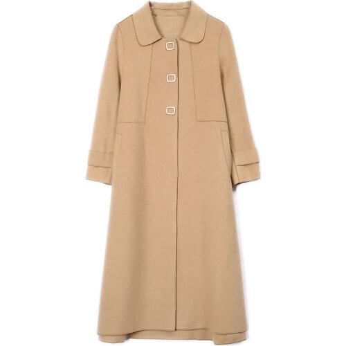 Double-Sided Cashmere Coat Womens Mid-Length Winter Coat New High-End European American Warm Woolen Woolen Fashion Cloak Coat