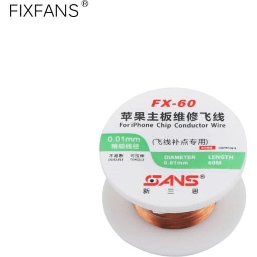 0.01mm 50M Phone Motherboard Soldering Jump Wire Chip Conductor Link Copper Wire for iPhone Logic Board Fingerprint Repair Tools