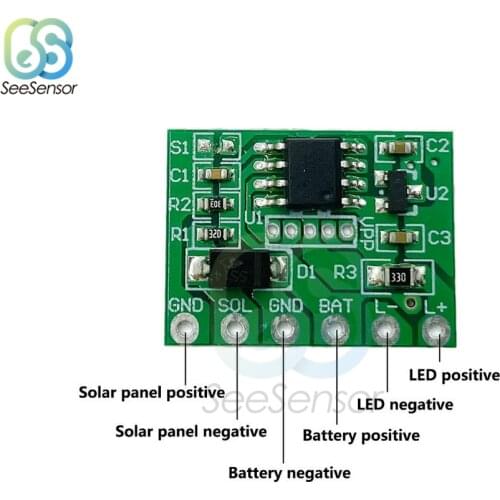 Solar Lamp Controller 3.2V 3.7V Solar Lantern Controller Board Light Control Solar Lawn Lamp Circuit Board with Timing Function
