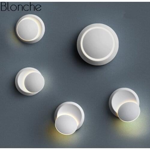 Modern Moon Wall Lamps Nordic Adjustable Mirror Round Wall Light Rotation Led Sconce Bedroom Indoor Lighting Home Decor Fixtures