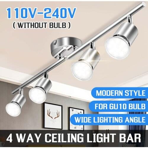 Modern Ceiling Light Lamp 3/4 GU10 Heads Multiple Rod Dome Night Lamps 100-240V Loft Lamp Home Decor Lighting Holder Fixture