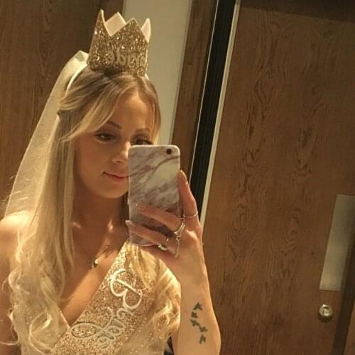 Wedding bridal shower Bachelorette hen Party bride to be Tiara Crown headband white veil Bridesmaid team bride decoration gift