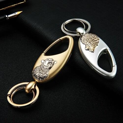 Embossed key pendants keychain New animal pattern Key ring for Eagle Bear Wolf neat led light for aux vw golf 5 7 audi a4 b8