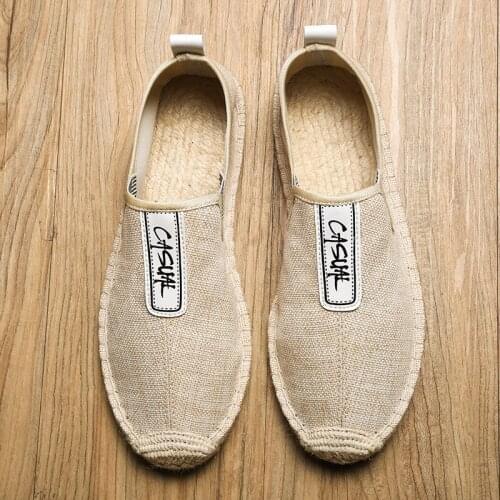 Summer Breathable Mens Shoes Flat Canvas Shoes Lazy Flat Shoes Mens New Cheap Lazy Driving Shoes