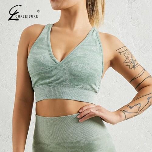 CHRLEISURE Fashion Women Bra Push Up Bra Fitness Seamless Women Brassiere Bras for Women Fashion Sports Bra