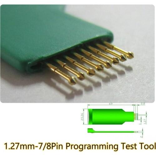 1.27mm 7Pin/ 8Pin Burning Programming Download Test Probe 7 / 8 P 1.27 mm JTAG Testing Tool Hand Held PCB Fixture with XH cable