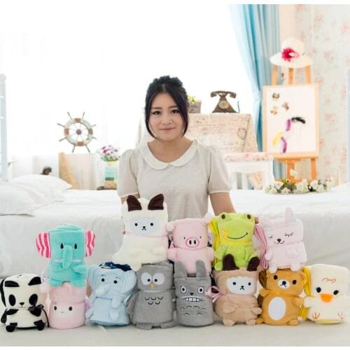 100cmx80cm Cartoon Animal Blanket Coral Fleece Blanket Throws on Sofa/Bed/Plane Travel Plaids Hot Limited Manta Fleece Blanket
