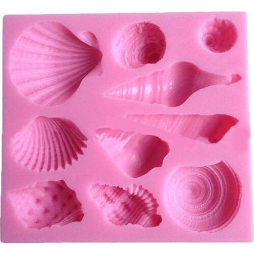 3D Shell Silicone Mold Creative Fondant Molds Soap Chocolate Mold Candy Bar Cake Mould Cake Decorating Tools