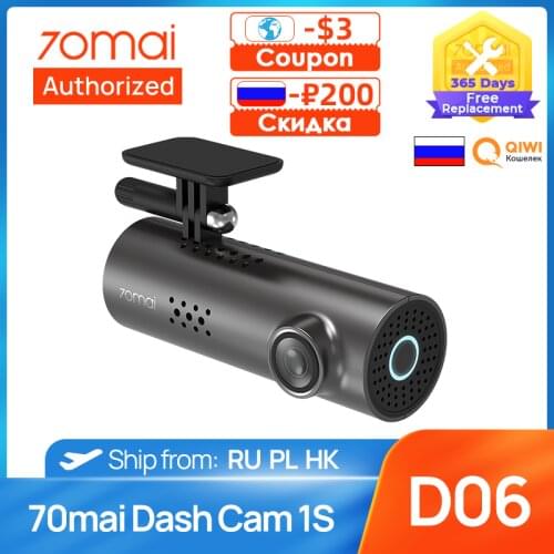 70mai Dash Cam 1S Car DVR Wifi 1080P HD Night Vision G-sensor Vehicle Camera Video Recorder English Voice Control Car Monitor