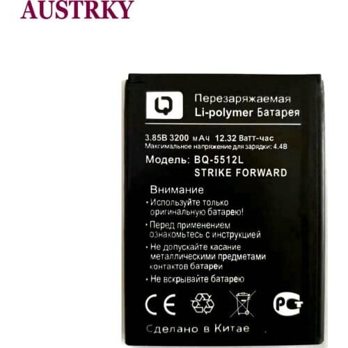 New 100% High Quality 3200mAh battery For BQ BQ-5512L STRIKE FORWARD cellphone Batterie Accumulator + Track code