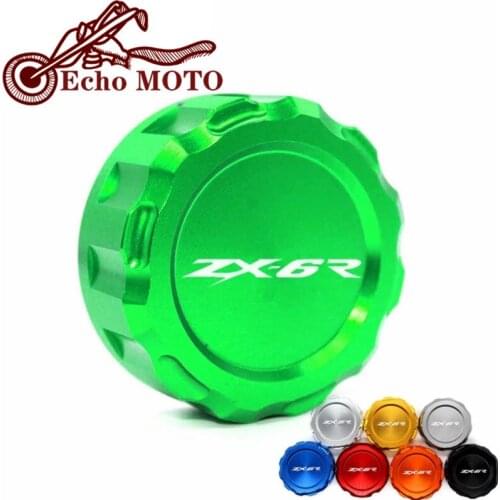 For KAWASAKI ZX-6R ZX6R ZX 6R 2007 2008 2009 2010 2011 2012 2013 2014 Motorcycle CNC Aluminum Rear Brake Reservoir Cover Caps