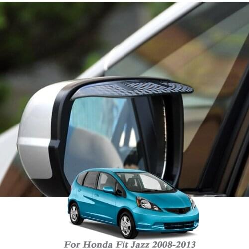 Car Rearview Mirror Rain Eyebrow Auto Shield Snow Guard Sun Side Visor Shade Protector For Honda FIT Jazz 2008-2013 Accessories