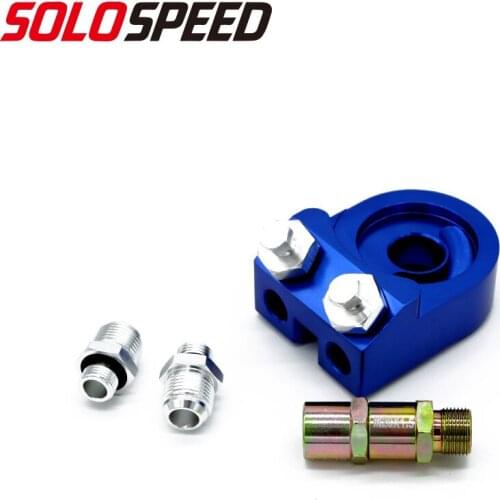 Car Oil filter adapter aluminum Oil cooler sandwich Plate AN10 M20 X 1.5 AN 3/4-16 UNF