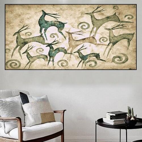 Frameless DIY Painting By Numbers Abstract Deer 60x120cm Acrylic Paint By Number Modern Large Size Wall Art Canvas Painting