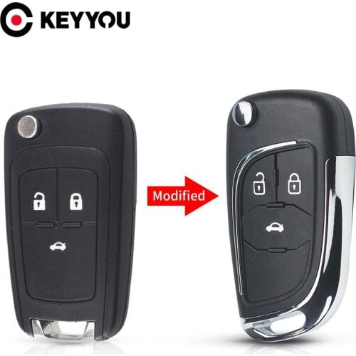 KEYYOU Car Filp Remote Key Shell Case Modified For Opel For Chevrolet Cruze Aveo Malibu Epica Lova 2009 2010 2011 2012 2013
