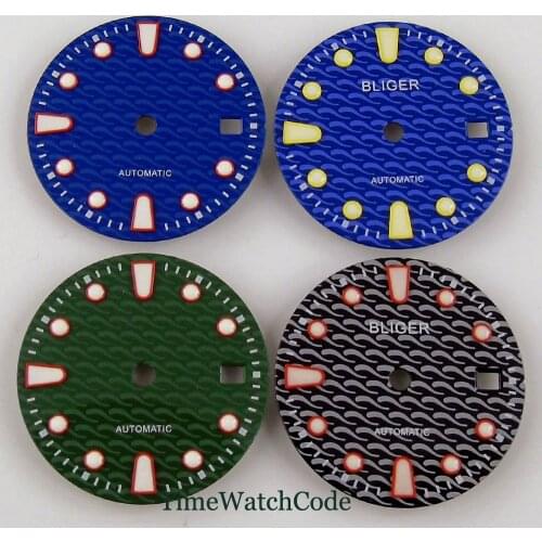 28.5mm Watch Dial Spare Parts Fit For MIYOTA8215 821A ETA2824 2836 Mingzhu2813 3804 Movement Date Window Luminous