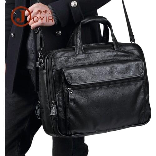 Cowhide Leather Business Casual Document Baotou Layer Fashion Mens Bags Retro Multifunctional Large Capacity Shoulder Handbags