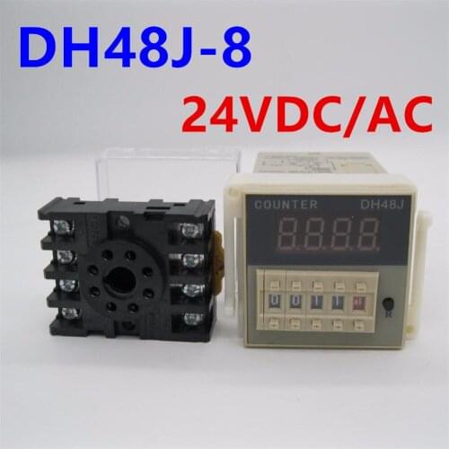 DH48J-8 8 pin contact signal input digital counter relay DH48J series 24VDC/AC counting relay