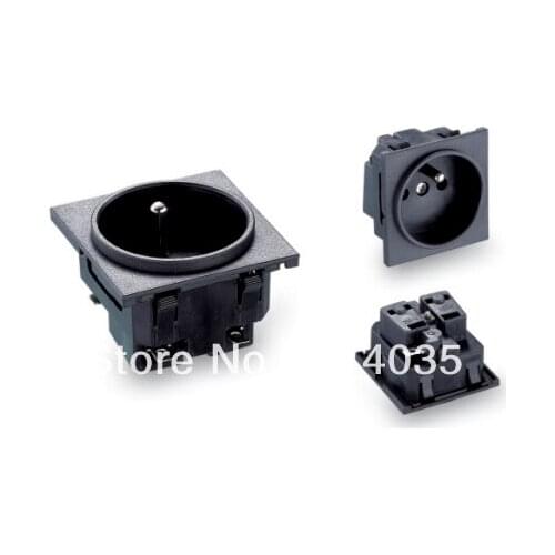 E-09 10 pcs/lot EU Travel Adaptor/Plug Converter in Black *CE Marked