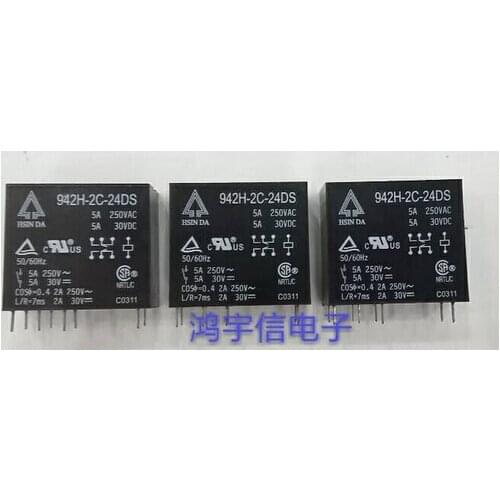 HOT NEW relay 942H-2C-24DS 942H2C24DS 24VDC DC24V DIP8 20pcs/lot