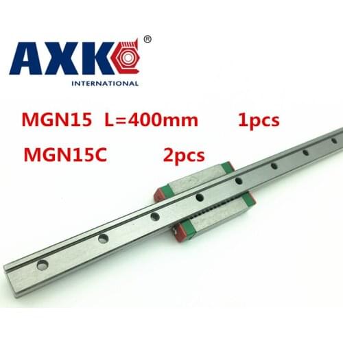 2019 Sale Cnc Router Parts Linear Rail Axk 1pc 15mm Width 400mm Mgn15 Linear Guide Rail + 2pc Mgn Mgn15c Blocks Carriage Cnc