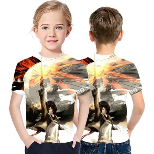 Best Anime Harajuku Versatile Summer New Childrens Wear Short Sleeve 3D Printing Cartoon Funny T-Shirt Top Fashion Casual Style