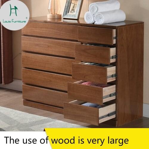 Louis Fashion Wardrobes The Bedroom Is a Chest of Drawers of Solid Wood Storage Simple Modern Collection Cabinet Furniture Of