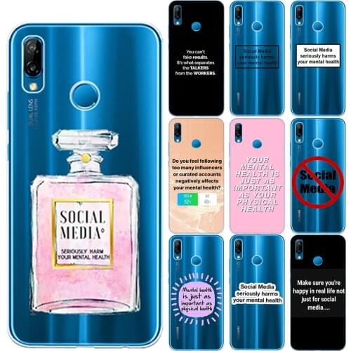 Social Media Seriously Harms Soft TPU Case Cover For Huawei P10 P20 P30 Lite Pro P9 P8 Lite 2017 Y9 P20 Lite 2019 Nova 5 4 3 3i