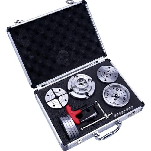 Wood Lathe Chuck Set 3.75"inch Self Centering Scroll Chuck High Quality 4 Number of Jaws Woodworking Lathe Chucks