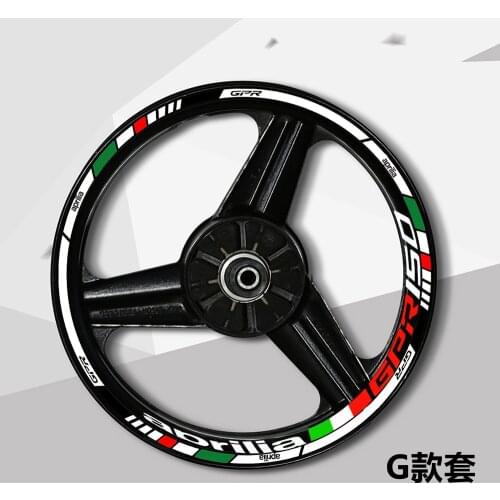 Apulia gpr150 motorcycle sticker wheel Decal 17 inch rim waterproof reflective color edge color sticker