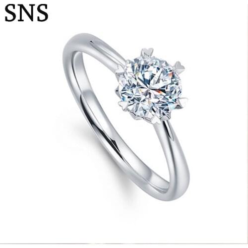 Real Natural 0.3carat Diamond Engagement Ring Halo Style Classic 6-Prong Setting 14k White Gold For Lady