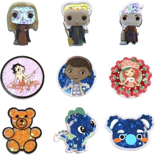 1pcs Transparent Quicksand Shakers Acrylic Planar Resin Shaker DIY Jewelry Making Hair Accessories Hair Bow,1Yc17614