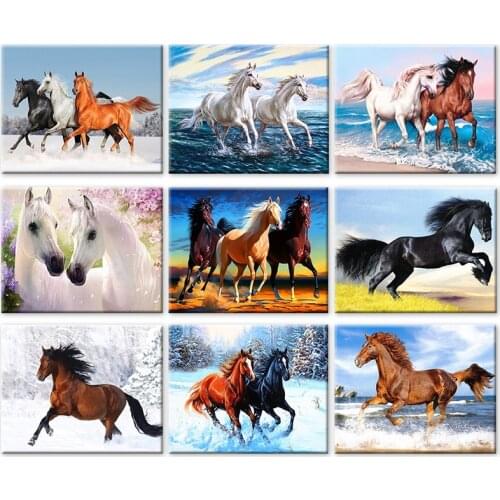 RUOPOTY DIY Paint By Numbers Horse For Adults Kids Animals Picture Drawing Coloring On Canvas Artwork Home Decor