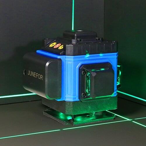 Laser Level 12/16 Lines 3/4D Self-Leveling 360 Horizontal Green Laser Beam Line Horizontal Vertical Cross Lines Indoors Outdoors