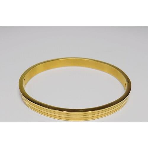 Mixed Gold Bangle Openable Bracelet Gold Color Bangle Fadeless Simple Style Clasp Wristband Jewelry 0028