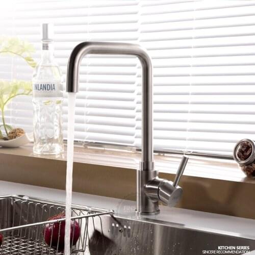 304 stainless steel lead-free rotating faucet hot and cold water kitchen faucets
