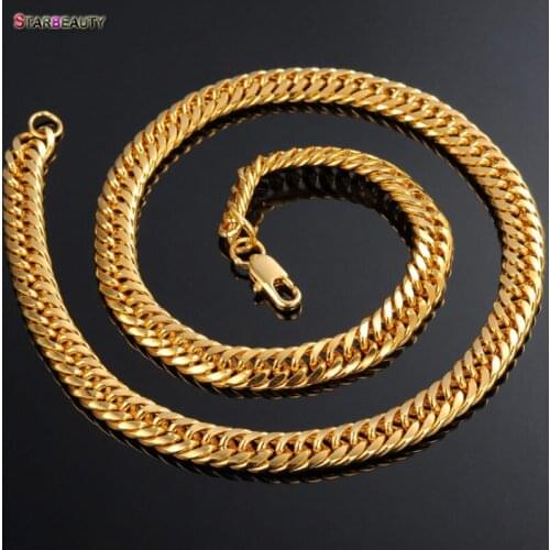 Starbeauty Trendy Long Necklace Men Bracelet Punk Snake Necklace Chain Twisted Neckless Men Jewelry 50cm 55cm 60cm